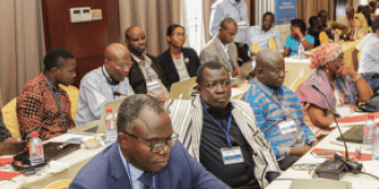 A view of partners during a conference co-organised by WASCAL and CCAFS